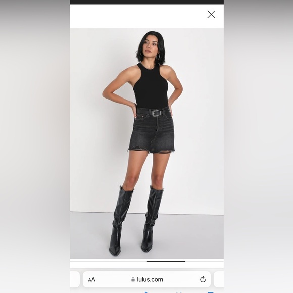 Lulu’s Easygoing Behavior Black Ribbed Knit Racerback Tank Top - Picture 3 of 4